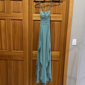 City Studio Teal Maxi Dress with Spaghetti Straps